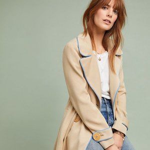 Anthropologie Piped Trench Size 6